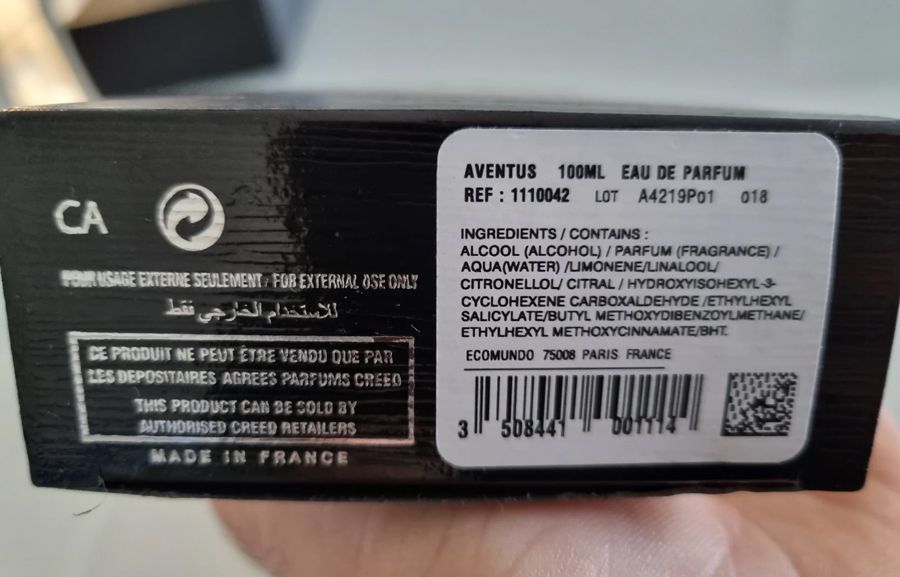 Batch code trong nước hoa Aventus