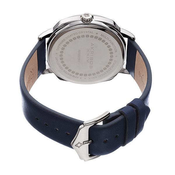 Đồng Hồ Nam Akribos XXIV Silver Case On Blue Strap AK1022BU Màu Xanh Navy Bạc - Đồng hồ - Vua Hàng Hiệu