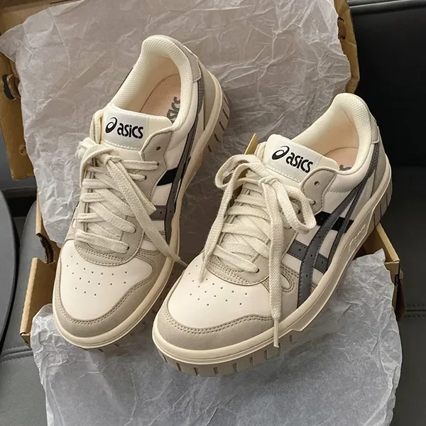 Giày Thể Thao Asics Court MZ Retro Thick-Soled Sneakers 1203A127-700 Màu Kem Size 36 - Giày - Vua Hàng Hiệu