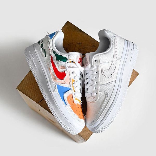 Giày Thể Thao Nike Air Force 1 LX Tear Away White - Orange CJ1650-101 Size 39 - Giày - Vua Hàng Hiệu