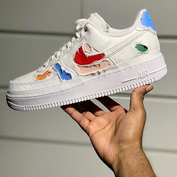 Giày Thể Thao Nike Air Force 1 LX Tear Away White - Orange CJ1650-101 Size 39 - Giày - Vua Hàng Hiệu