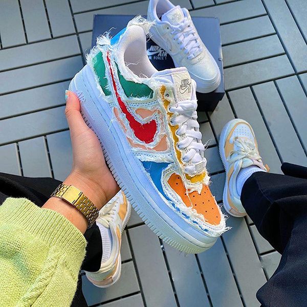 Giày Thể Thao Nike Air Force 1 LX Tear Away White - Orange CJ1650-101 Size 39 - Giày - Vua Hàng Hiệu