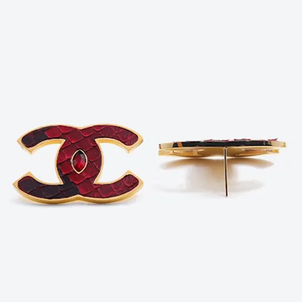 Khuyên Tai Nữ Viya Jewelry VJPT-CR01RD Genuine Red Python Leahter C Shape Earing, 316L Stainless Steel Màu Đỏ - Trang sức - Vua Hàng Hiệu