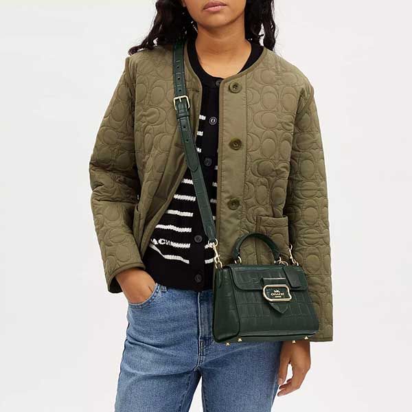 Túi Đeo Chéo Nữ Coach Morgan Top Handle Satchel CN747 Màu Xanh - Túi xách - Vua Hàng Hiệu