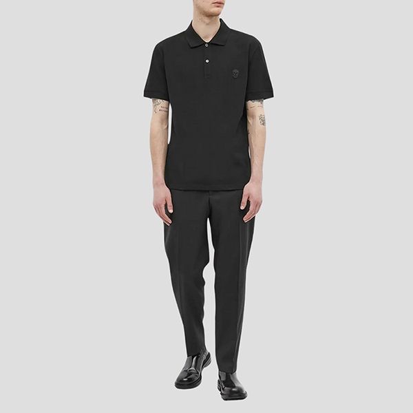 Áo Polo Nam Alexander McQueen Black With Logo Embroidered 622106 QRX33 1000 Màu Đen Size S - Thời trang - Vua Hàng Hiệu