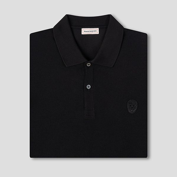 Áo Polo Nam Alexander McQueen Black With Logo Embroidered 622106 QRX33 1000 Màu Đen Size S - Thời trang - Vua Hàng Hiệu