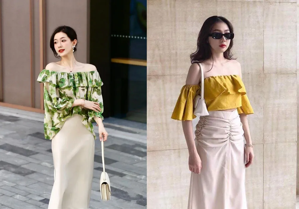 Áo trễ vai tay bồng mặc với gì đẹp? Gợi cách phối đồ xinh, tôn dáng