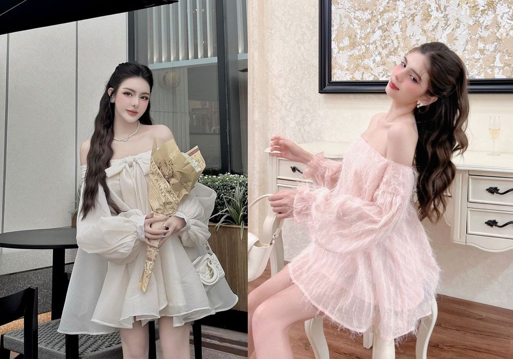 Áo trễ vai tay bồng mặc với gì đẹp? Gợi cách phối đồ xinh, tôn dáng