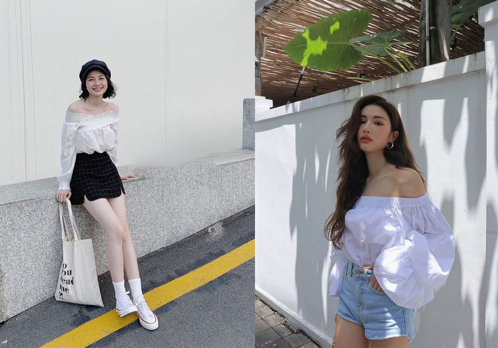 Áo trễ vai tay bồng mặc với gì đẹp? Gợi cách phối đồ xinh, tôn dáng