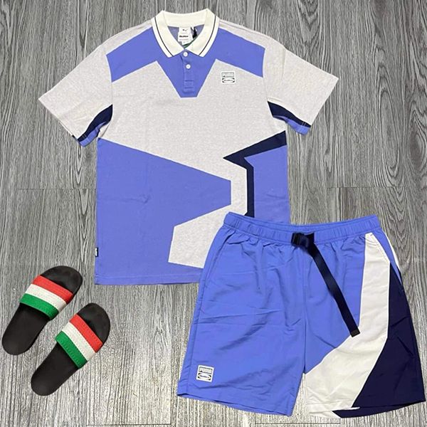 Bộ Quần Áo Cộc Tay Nam Puma Butter Goods Two Button Màu Xanh Xám Size XS - Thời trang - Vua Hàng Hiệu