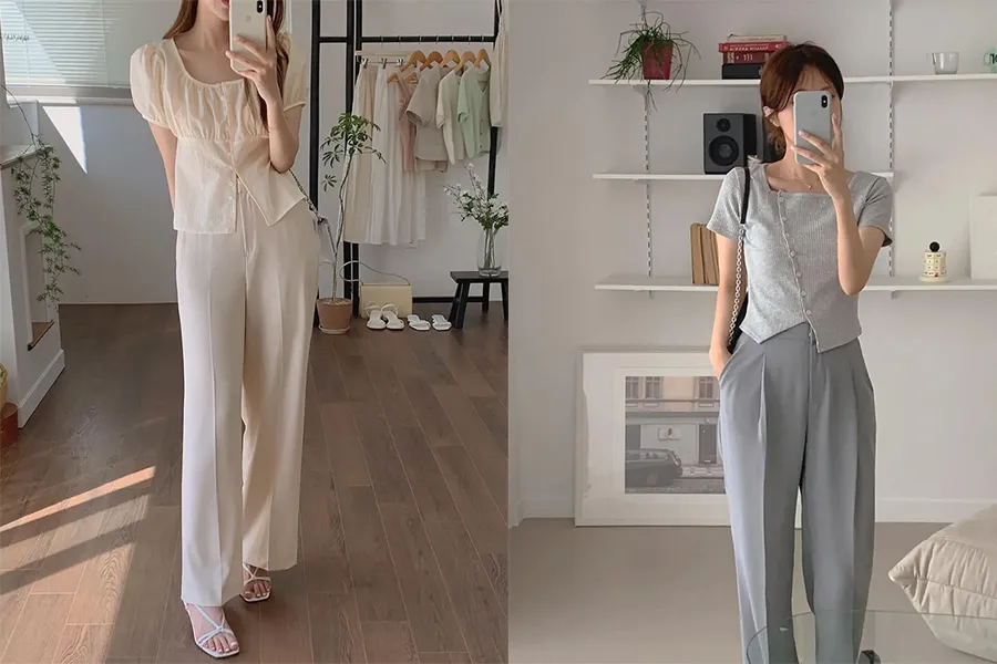 5 cách mặc quần ống rộng cho cô nàng 