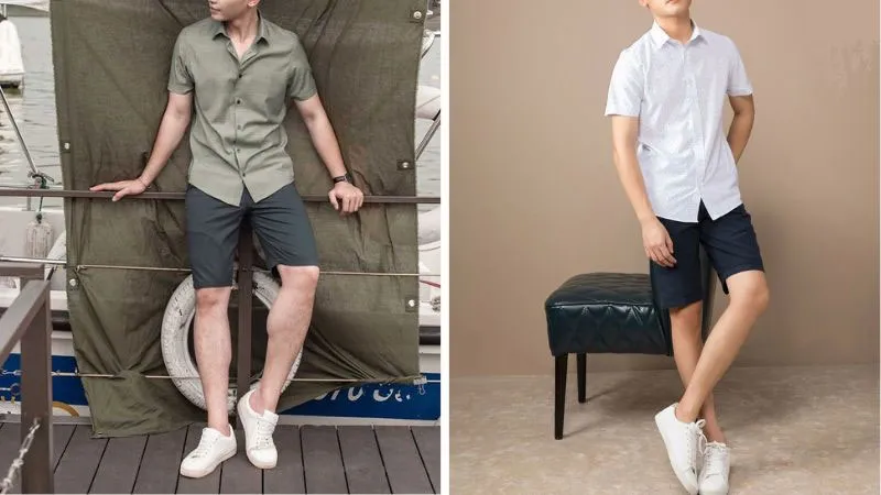 20 cách phối áo sơ mi tay ngắn sao cho đẹp, rất ấn tượng