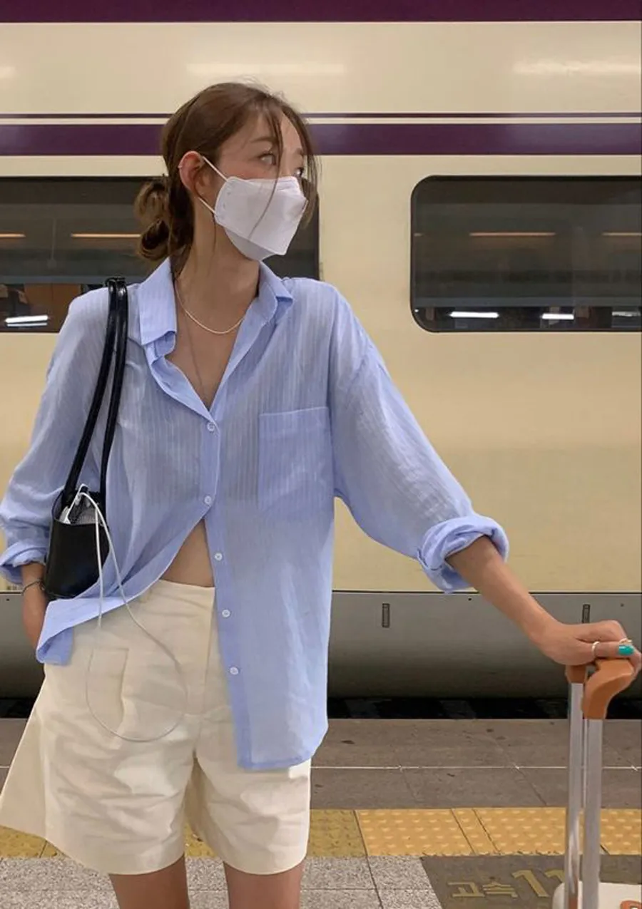 23 cách phối đồ với áo sơ mi xanh dương trẻ trung và sành điệu