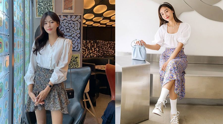 9+ Cách phối đồ với chân váy hoa nhí điệu đà và nữ tính