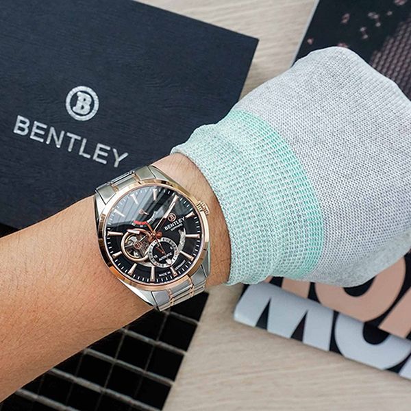 Đồng Hồ Nam Bentley Mặt Hề BL1831-15MTBI-R-AMSR-D Màu Đen Bạc - Đồng hồ - Vua Hàng Hiệu