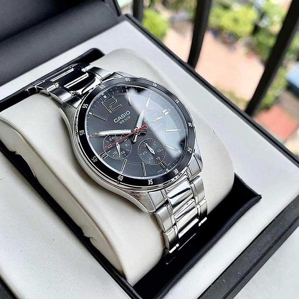 Đồng Hồ Nam Casio MTP-1374D-1AVDF Màu Đen Bạc - Đồng hồ - Vua Hàng Hiệu