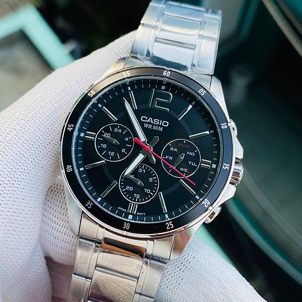 Đồng Hồ Nam Casio MTP-1374D-1AVDF Màu Đen Bạc - Đồng hồ - Vua Hàng Hiệu