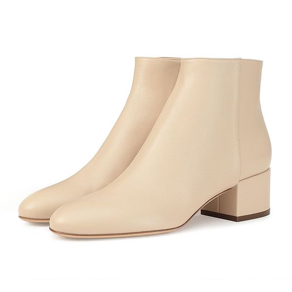Giày Boot Nữ Sergio Rossi Virginia Booties Heel A78330MNA501Z00.9180 Màu Trắng Kem - Giày - Vua Hàng Hiệu