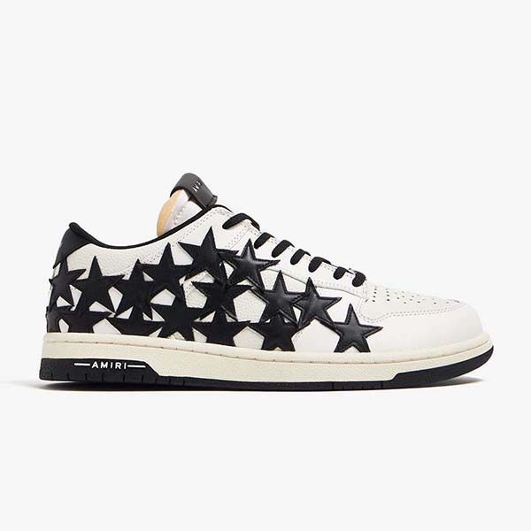 Giày Sneakers Nam Amiri White With Stars Logo PS24MFS025 Màu Đen Trắng Size 40 - Giày - Vua Hàng Hiệu