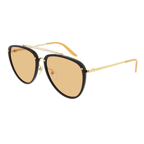 Kính Mát Gucci Sunglasses GG0672S 002 Màu Đen - Vàng - Kính mắt - Vua Hàng Hiệu