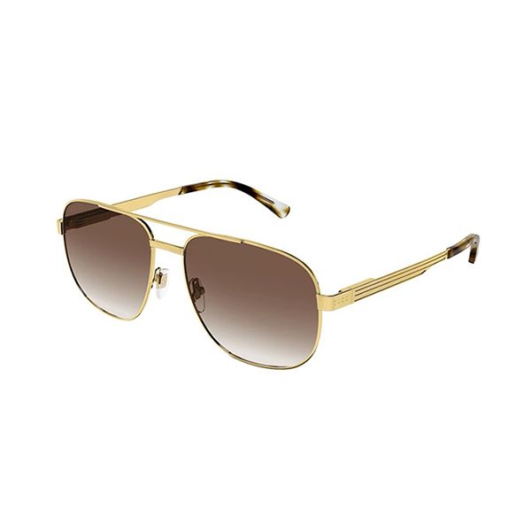 Kính Mát Nam Gucci GG1223S 003 Sunglasses Màu Nâu Vàng Size 60 - Kính mắt - Vua Hàng Hiệu