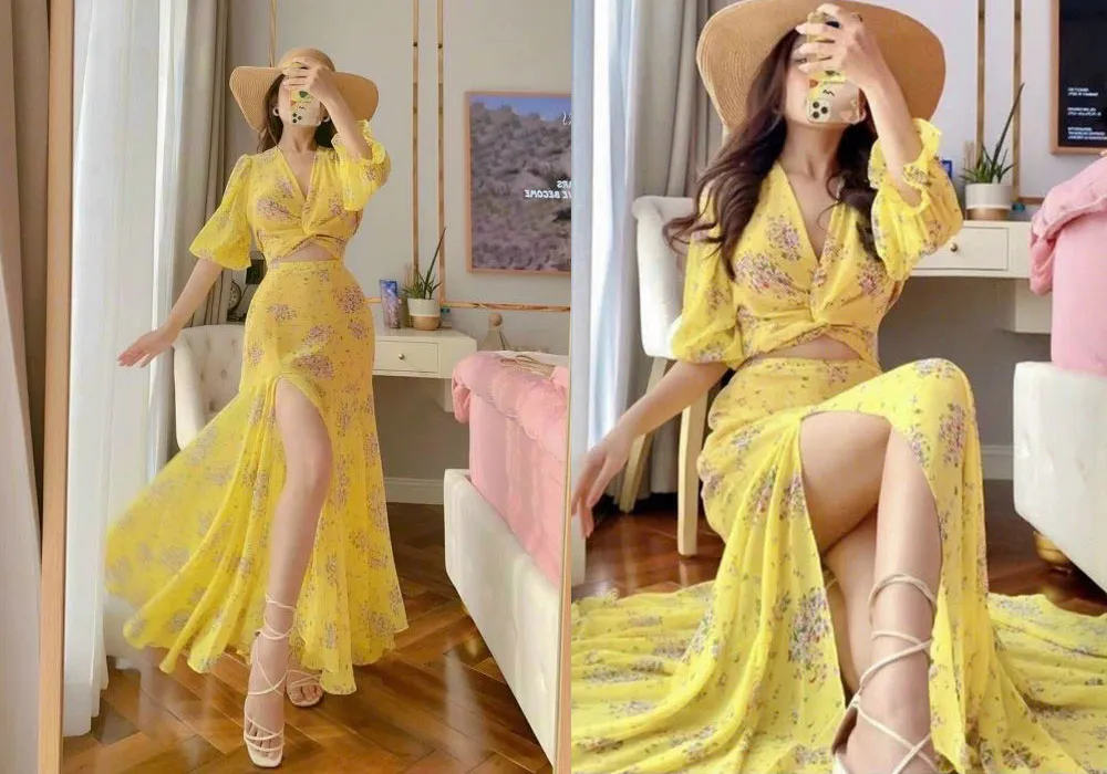10 mẫu váy đi biển cho người bắp tay to che khuyết điểm hoàn hảo