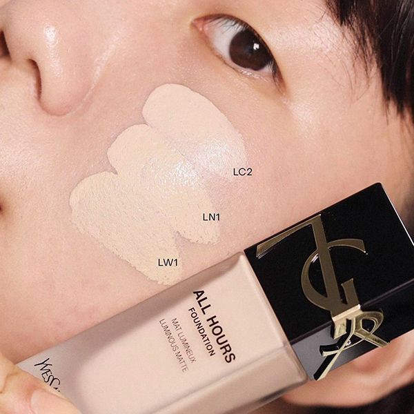 Kem Nền Yves Saint Laurent YSL All Hours Foundation Mat Lumineux Luminous Matte Tone LW1 - Trang điểm - Vua Hàng Hiệu