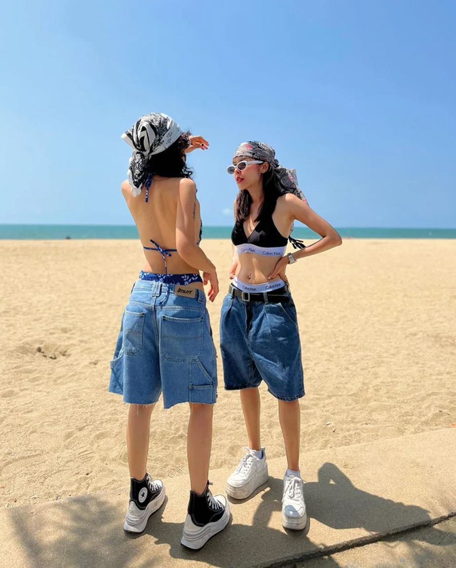 Nàng mũm mĩm sắm ngay kiểu quần short ống rộng giấu đùi to, cho chân thon gọn - 1