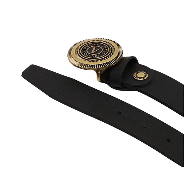 Thắt Lưng Nam Versace Jeans Couture Leather Belt 73YA6F0871627 Màu Đen Size 90 - Thắt lưng - Vua Hàng Hiệu