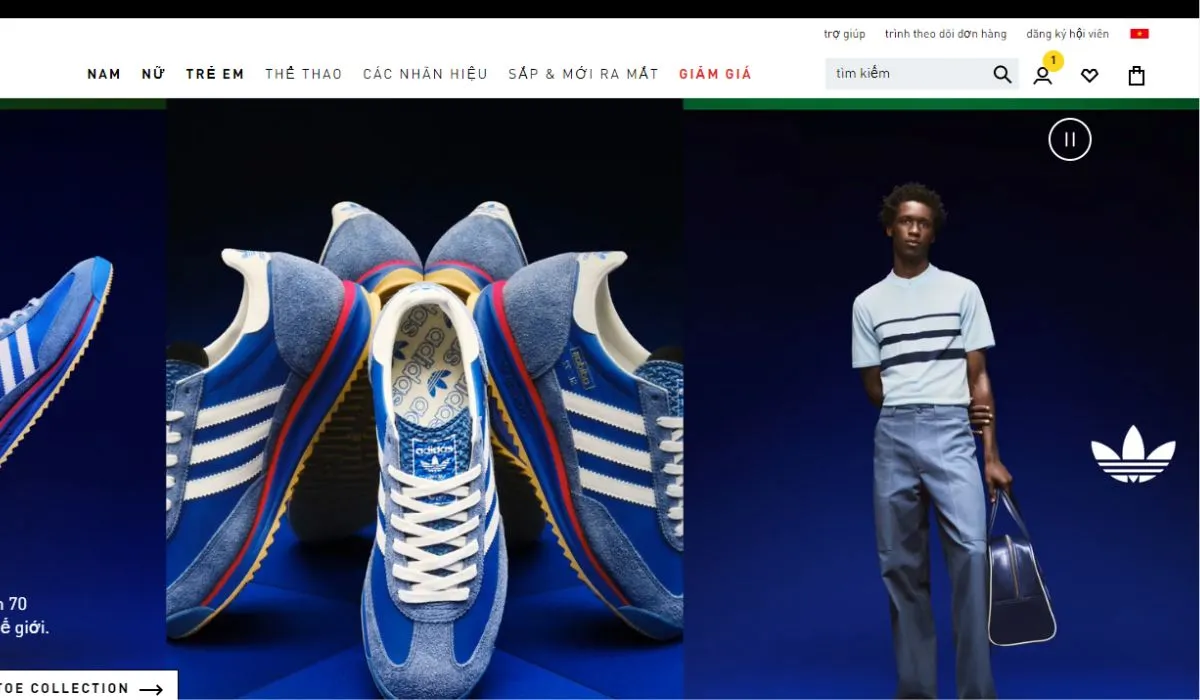 10 trang web bán giày Adidas chính hãng uy tín update 2025
