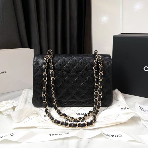 Túi Đeo Chéo Nữ Chanel Grained Calfskin & Gold Tone Metal Small Classic Black A01113 Y01864 C3906 Màu Đen - Túi xách - Vua Hàng Hiệu