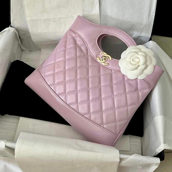 Túi Đeo Chéo Nữ Chanel Small C31 Shopper Pink Lambskin Light Gold Hardware Màu Hồng - Túi xách - Vua Hàng Hiệu