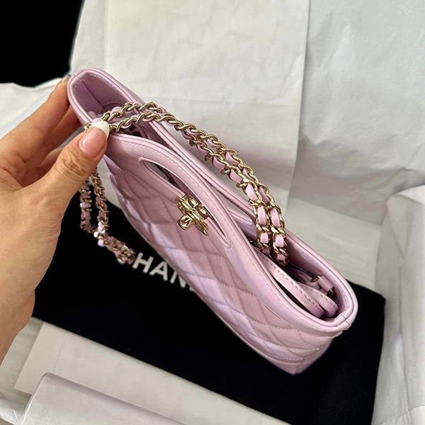 Túi Đeo Chéo Nữ Chanel Small C31 Shopper Pink Lambskin Light Gold Hardware Màu Hồng - Túi xách - Vua Hàng Hiệu
