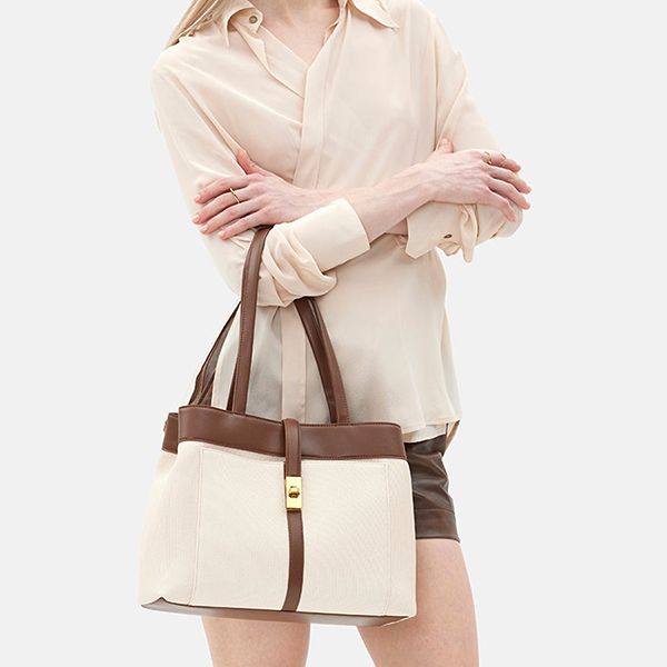 Túi Tote Nữ Pazzion Viridis Handbag 7521BRN00L Màu Nâu/Be - Túi xách - Vua Hàng Hiệu