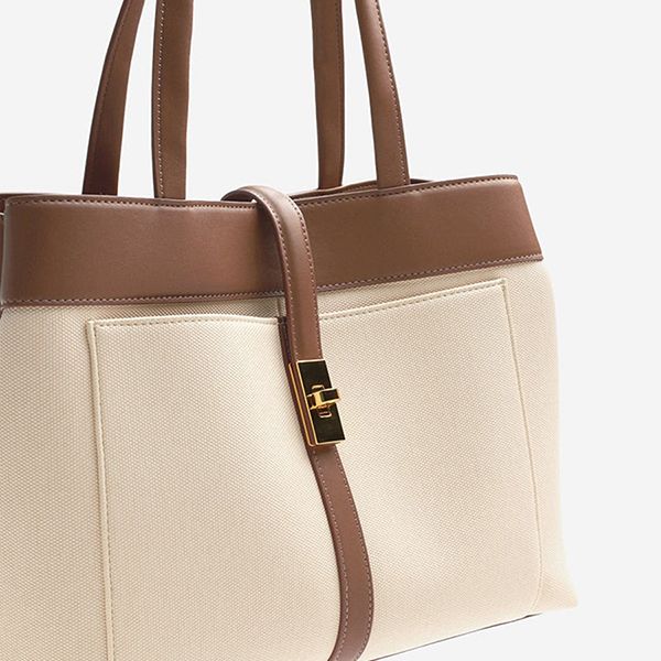 Túi Tote Nữ Pazzion Viridis Handbag 7521BRN00L Màu Nâu/Be - Túi xách - Vua Hàng Hiệu