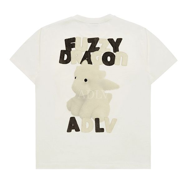 Áo Phông Acmé De La Vie ADLV Fuzzy Font Dragon Short Sleeve T-Shirt Màu Trắng Kem Size 1 - Thời trang - Vua Hàng Hiệu