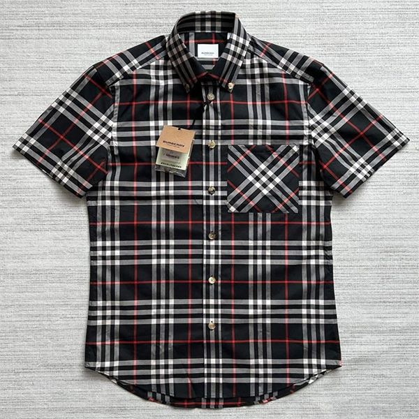 Áo Sơ Mi Cộc Tay Nam Burberry Soft Fawn Ip Check 8073410 Màu Đen Kẻ Size S - Thời trang - Vua Hàng Hiệu