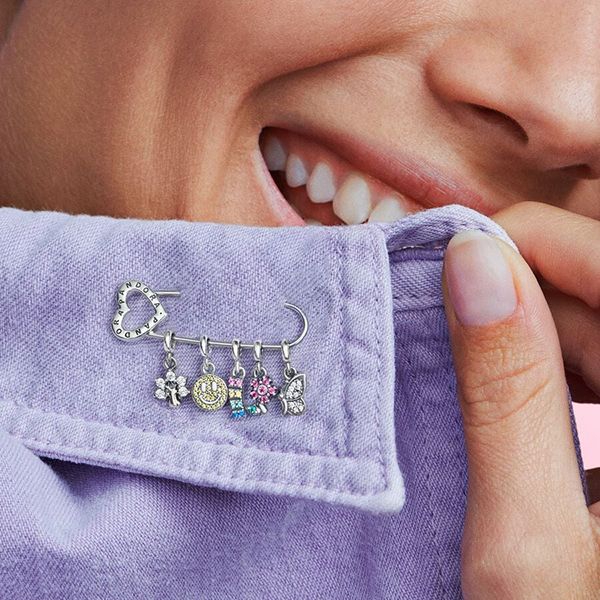 Cài Charm Pandora ME Safety Pin Brooch 698552C00 Màu Bạc - Trang sức - Vua Hàng Hiệu