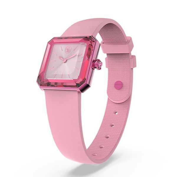 Đồng Hồ Nữ Swarovski Lucent Crystal Watch Silicone Strap 25mm X 25mm Pink 5624373 Màu Hồng - Đồng hồ - Vua Hàng Hiệu