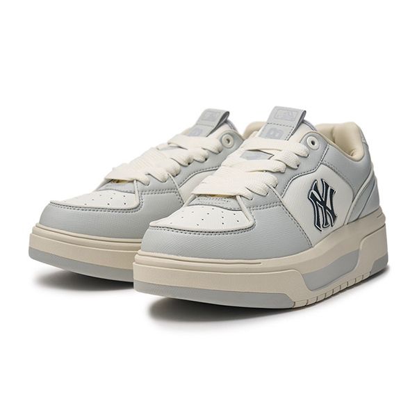 Giày Thể Thao MLB Chunky Liner SL Saffiano New York Yankees Grey 3ASXCLS4N-50GRS Màu Xám Size 240 - Giày - Vua Hàng Hiệu