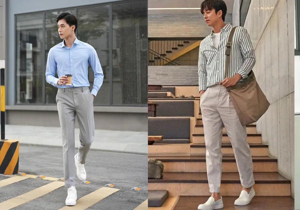 Quần xám phối với áo màu gì? Gợi ý phối đồ cho nam và nữ