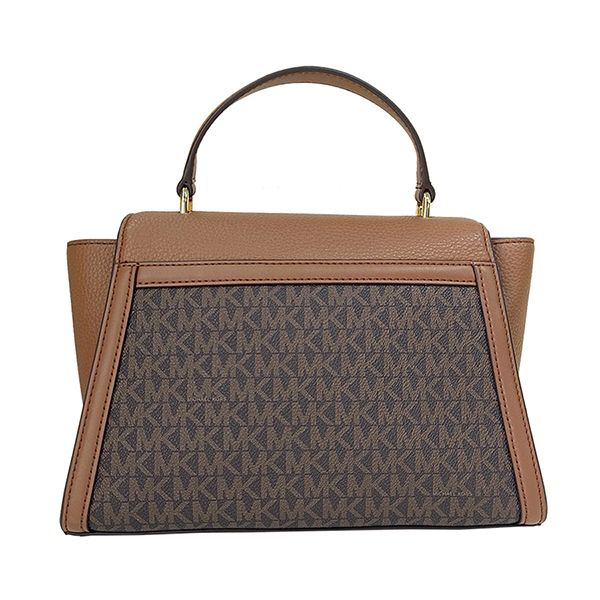 Túi Đeo Chéo Nữ Michael Kors MK Whitney Medium Logo Satchel Màu Nâu - Túi xách - Vua Hàng Hiệu