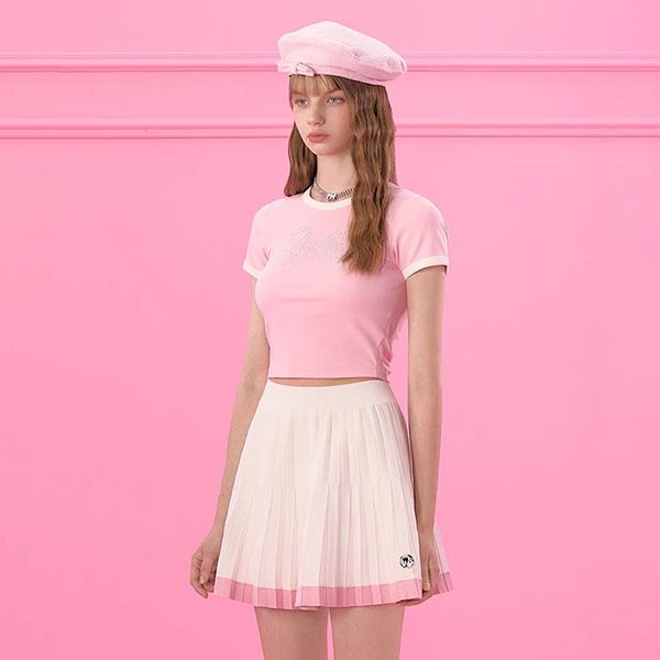Áo Croptop Nữ Weird Market x Barbie Rhinestone Printed Top Rose Shadow T-Shirt Màu Hồng Size M - Thời trang - Vua Hàng Hiệu