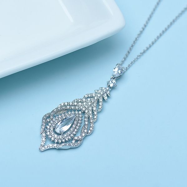 Dây Chuyền Nữ Kya Jewel Sparkling Feather N280 Màu Bạc - Trang sức - Vua Hàng Hiệu