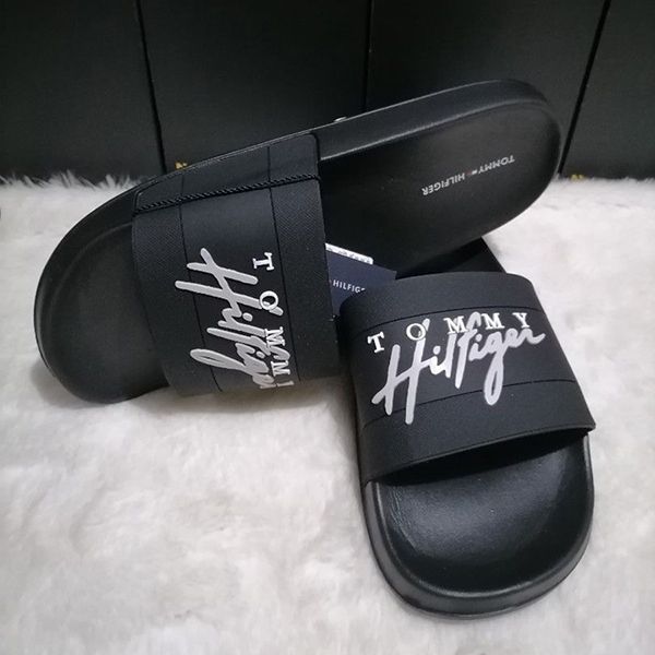 Dép Tommy Hilfiger Davys Slide Black Màu Đen Size 38 L - Dép - Vua Hàng Hiệu