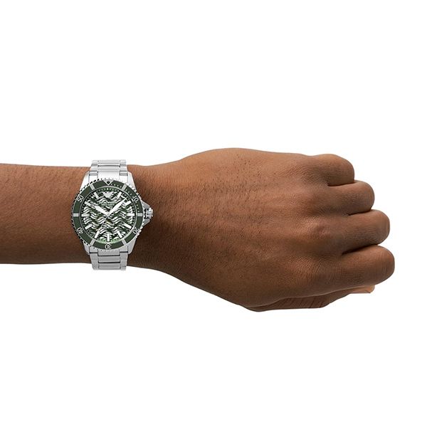 Đồng Hồ Nam Emporio Armani Automatic Stainless Steel Watch AR60061 Màu Bạc/Xanh - Đồng hồ - Vua Hàng Hiệu