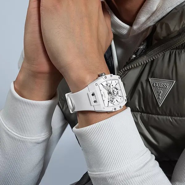 Đồng Hồ Nam Guess Phoenix White Tone Watch GW0203G2 Màu Trắng - Đồng hồ - Vua Hàng Hiệu