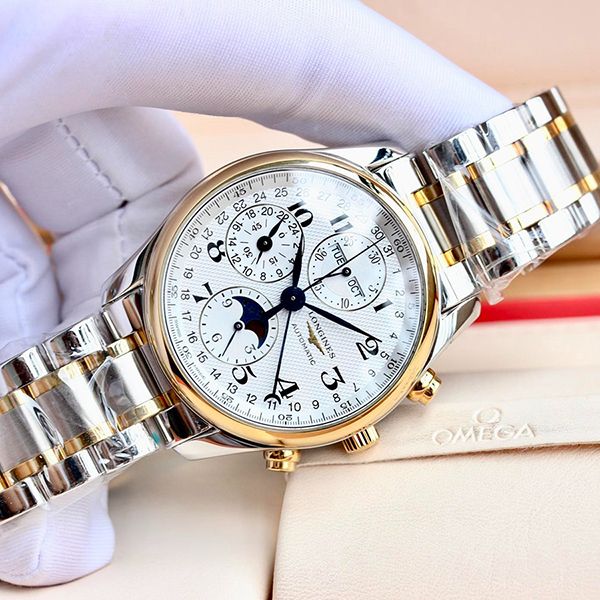 Đồng Hồ Nam Longines Master Collection Chronograph L2.673.5.78.7 Màu Trắng Bạc - Đồng hồ - Vua Hàng Hiệu