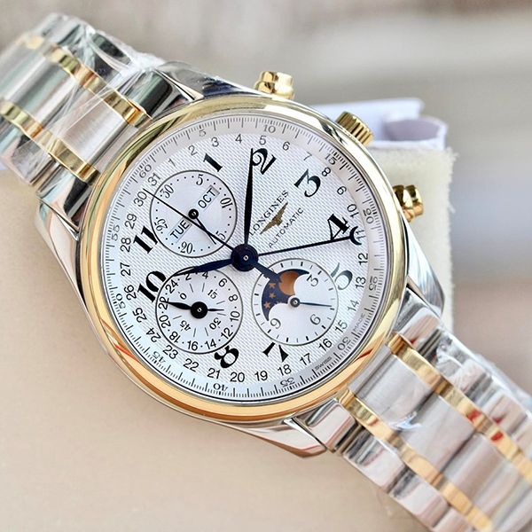 Đồng Hồ Nam Longines Master Collection Chronograph L2.673.5.78.7 Màu Trắng Bạc - Đồng hồ - Vua Hàng Hiệu