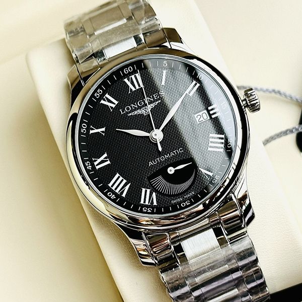 Đồng Hồ Nam Longines Master Collection Stainless L2.708.4.51.6 Màu Bạc Đen - Đồng hồ - Vua Hàng Hiệu
